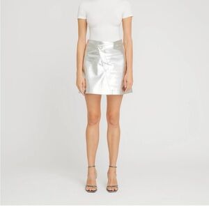 Torn by Ronny Kobo Metallic Mini Skirt Size Small